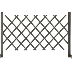 Clearance FinePRICE Puutarhan säleikköaita harmaa 120x90 cm täysi kuusi