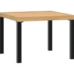 Best FinePRICE Puutarhan sohvapöytä musta 55x55x39,5 cm jauhemaalattu teräs (08568)