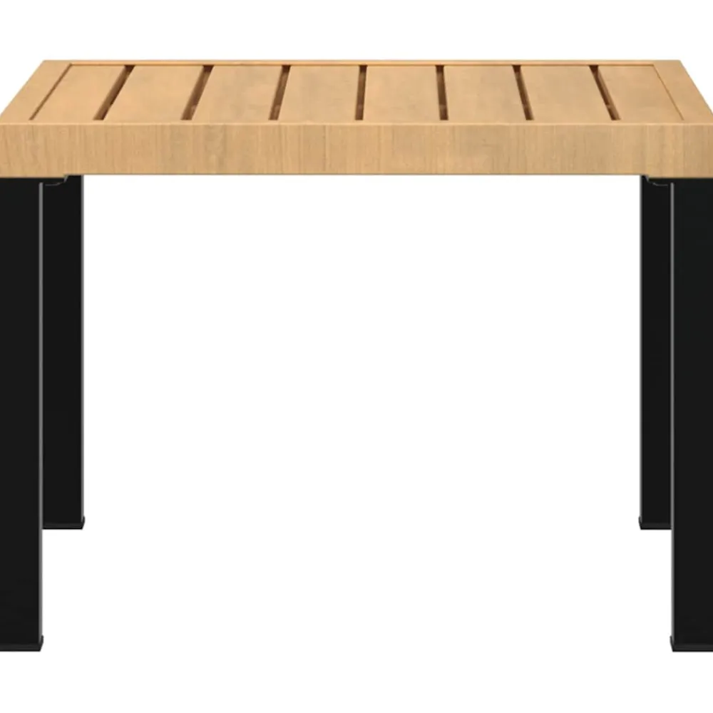 Best FinePRICE Puutarhan sohvapöytä musta 55x55x39,5 cm jauhemaalattu teräs (08568)