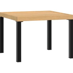 Best FinePRICE Puutarhan sohvapöytä musta 55x55x39,5 cm jauhemaalattu teräs (08568)