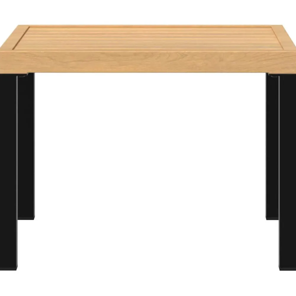Best FinePRICE Puutarhan sohvapöytä musta 55x55x39,5 cm jauhemaalattu teräs (08568)