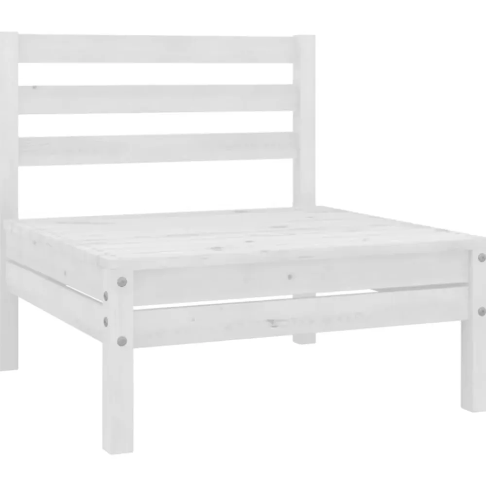 Outlet FinePRICE Puutarhan sohvasarja 8-osainen valkoinen täysi mänty (82653)