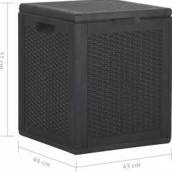 Outlet FinePRICE Puutarhan varastoarkku 90 l harmaa PP rottinki
