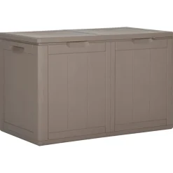Outlet FinePRICE Puutarhan varastoarkku 90 l harmaa PP rottinki
