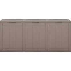 Outlet FinePRICE Puutarhan varastoarkku 90 l harmaa PP rottinki