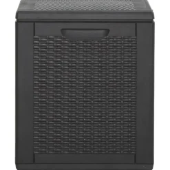Outlet FinePRICE Puutarhan varastoarkku 90 l harmaa PP rottinki