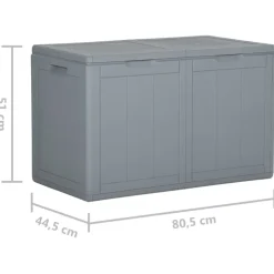 Outlet FinePRICE Puutarhan varastoarkku 90 l harmaa PP rottinki