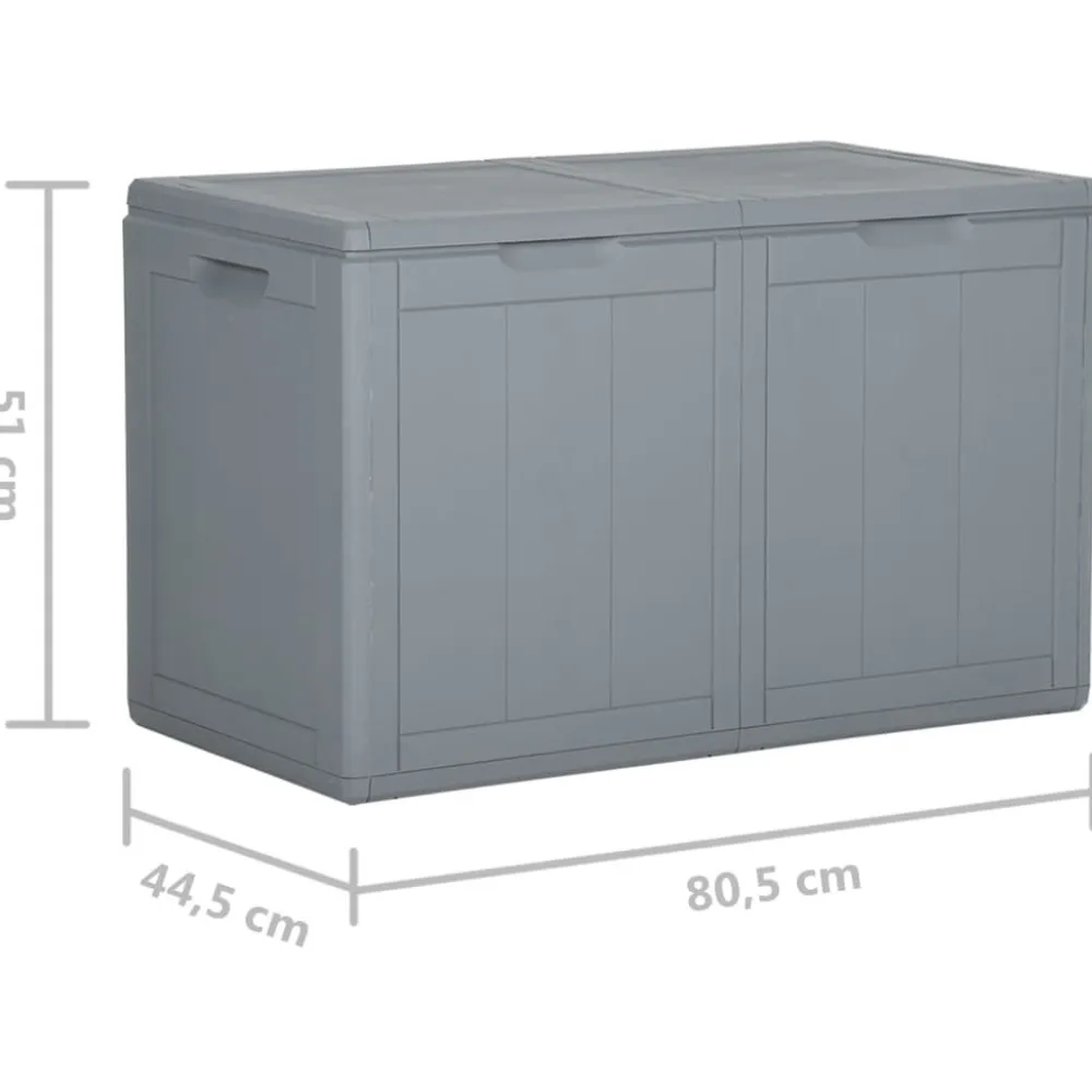 Outlet FinePRICE Puutarhan varastoarkku 90 l harmaa PP rottinki