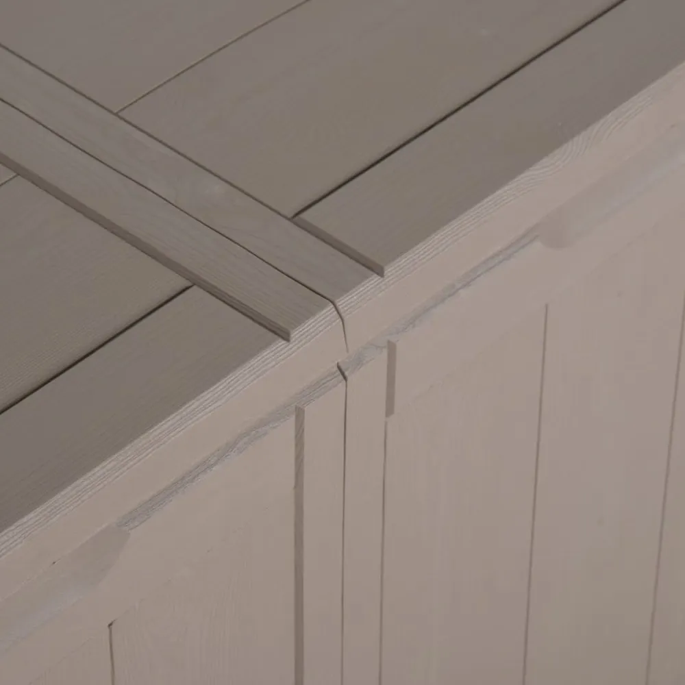 Outlet FinePRICE Puutarhan varastoarkku 90 l harmaa PP rottinki