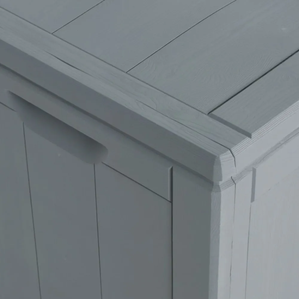 Outlet FinePRICE Puutarhan varastoarkku 90 l harmaa PP rottinki
