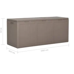 Outlet FinePRICE Puutarhan varastoarkku 90 l harmaa PP rottinki