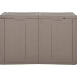 Outlet FinePRICE Puutarhan varastoarkku 90 l harmaa PP rottinki