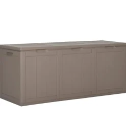 Outlet FinePRICE Puutarhan varastoarkku 90 l harmaa PP rottinki