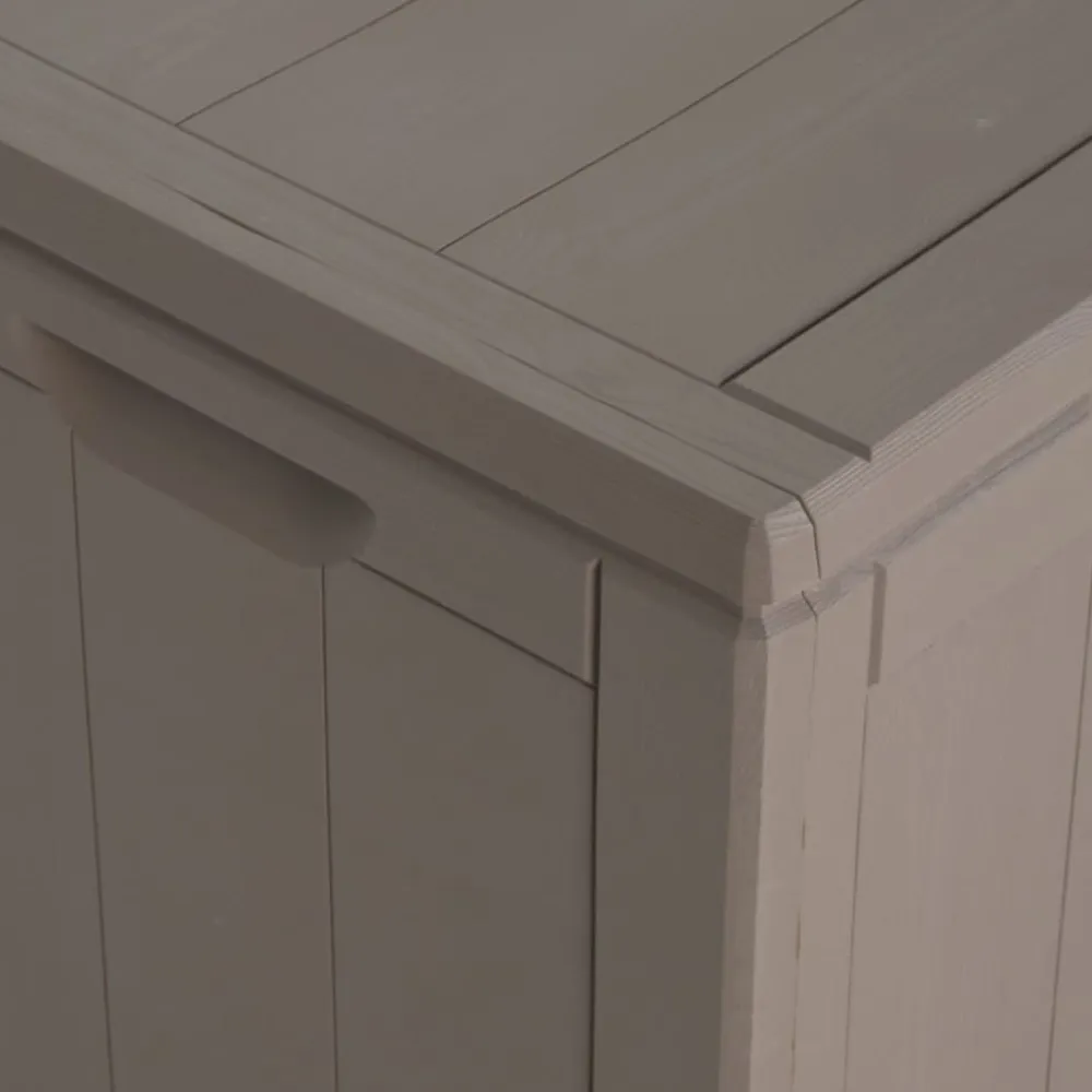 Outlet FinePRICE Puutarhan varastoarkku 90 l harmaa PP rottinki