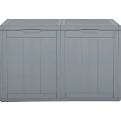 Outlet FinePRICE Puutarhan varastoarkku 90 l harmaa PP rottinki
