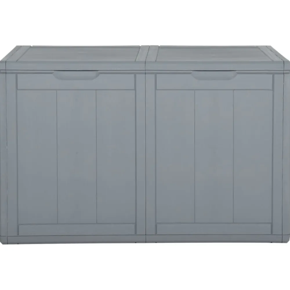 Outlet FinePRICE Puutarhan varastoarkku 90 l harmaa PP rottinki