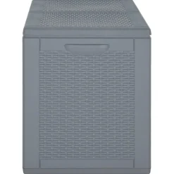Outlet FinePRICE Puutarhan varastoarkku 90 l harmaa PP rottinki