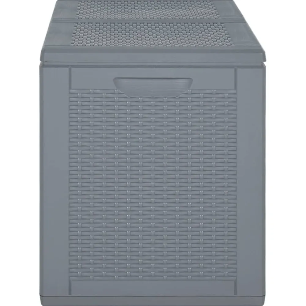 Outlet FinePRICE Puutarhan varastoarkku 90 l harmaa PP rottinki
