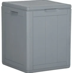 Outlet FinePRICE Puutarhan varastoarkku 90 l harmaa PP rottinki