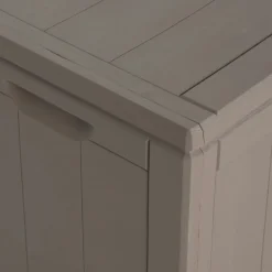 Outlet FinePRICE Puutarhan varastoarkku 90 l harmaa PP rottinki