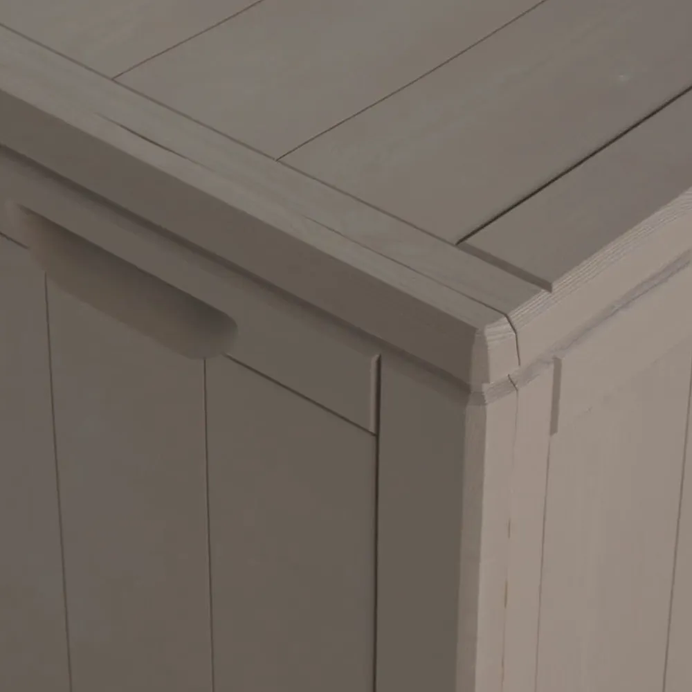 Outlet FinePRICE Puutarhan varastoarkku 90 l harmaa PP rottinki