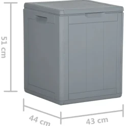 Outlet FinePRICE Puutarhan varastoarkku 90 l harmaa PP rottinki