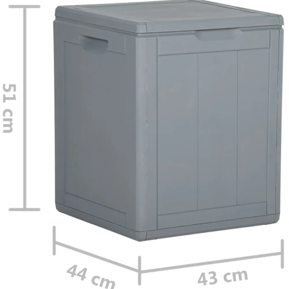 Outlet FinePRICE Puutarhan varastoarkku 90 l harmaa PP rottinki
