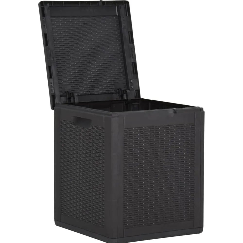 Outlet FinePRICE Puutarhan varastoarkku 90 l harmaa PP rottinki
