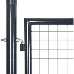 New FinePRICE Puutarhan verkkoportti galvanoitu teräs 289x175cm harmaa
