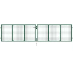 Discount FinePRICE Puutarhan verkkoportti teräs 400x100cm vihreä