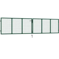 Discount FinePRICE Puutarhan verkkoportti teräs 400x100cm vihreä