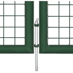 Discount FinePRICE Puutarhan verkkoportti teräs 400x100cm vihreä