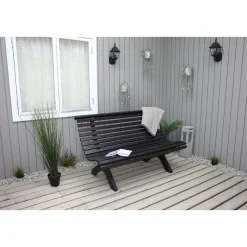 New Baltic Garden Puutarhapenkki Park 140cm mustaa