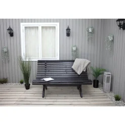 New Baltic Garden Puutarhapenkki Park 140cm mustaa