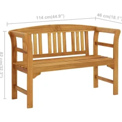Discount FinePRICE Puutarhapenkki 114 cm, akaasiapuu