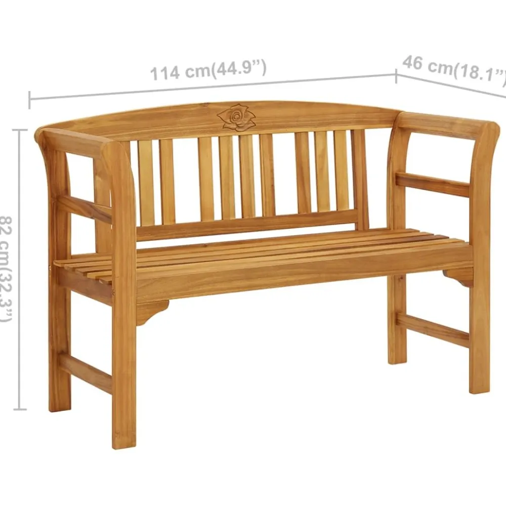 Discount FinePRICE Puutarhapenkki 114 cm, akaasiapuu