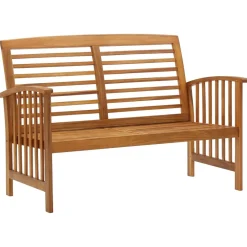Best FinePRICE Puutarhapenkki 119 cm, akaasiapuu Ruskea