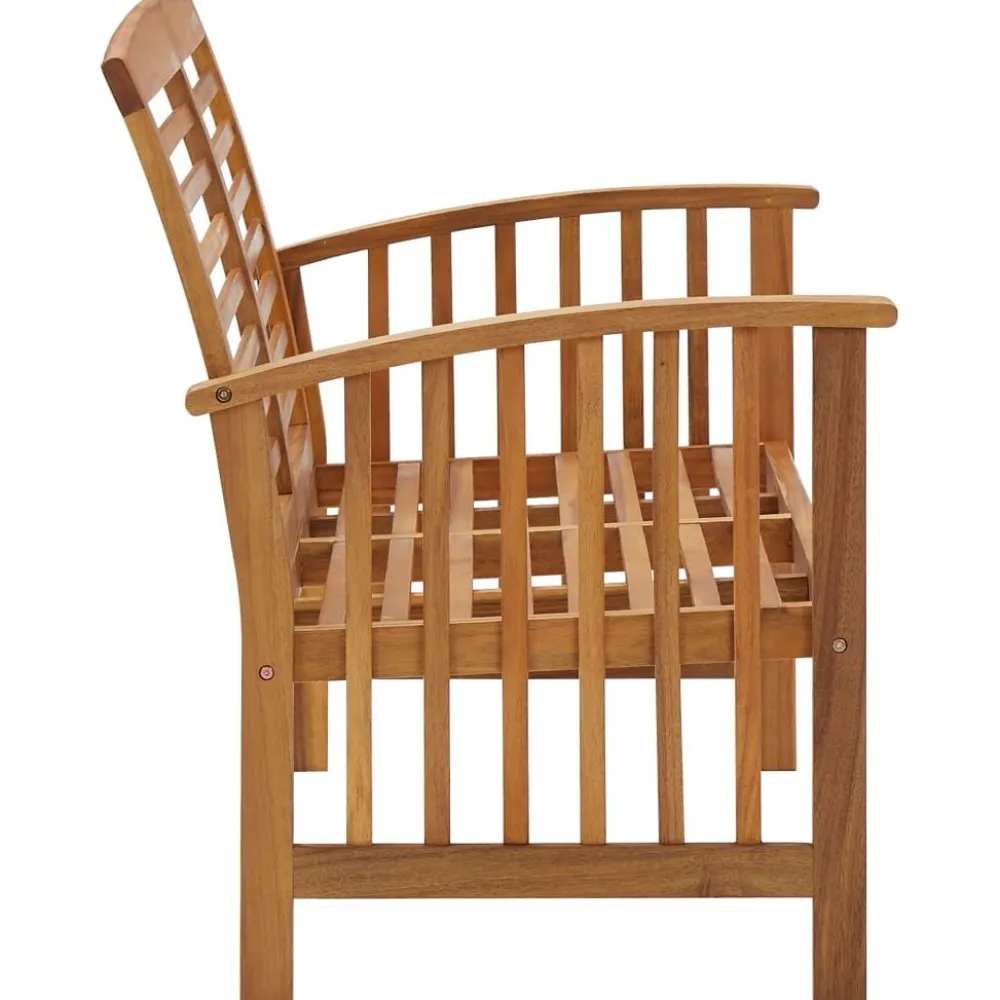 Best FinePRICE Puutarhapenkki 119 cm, akaasiapuu Ruskea