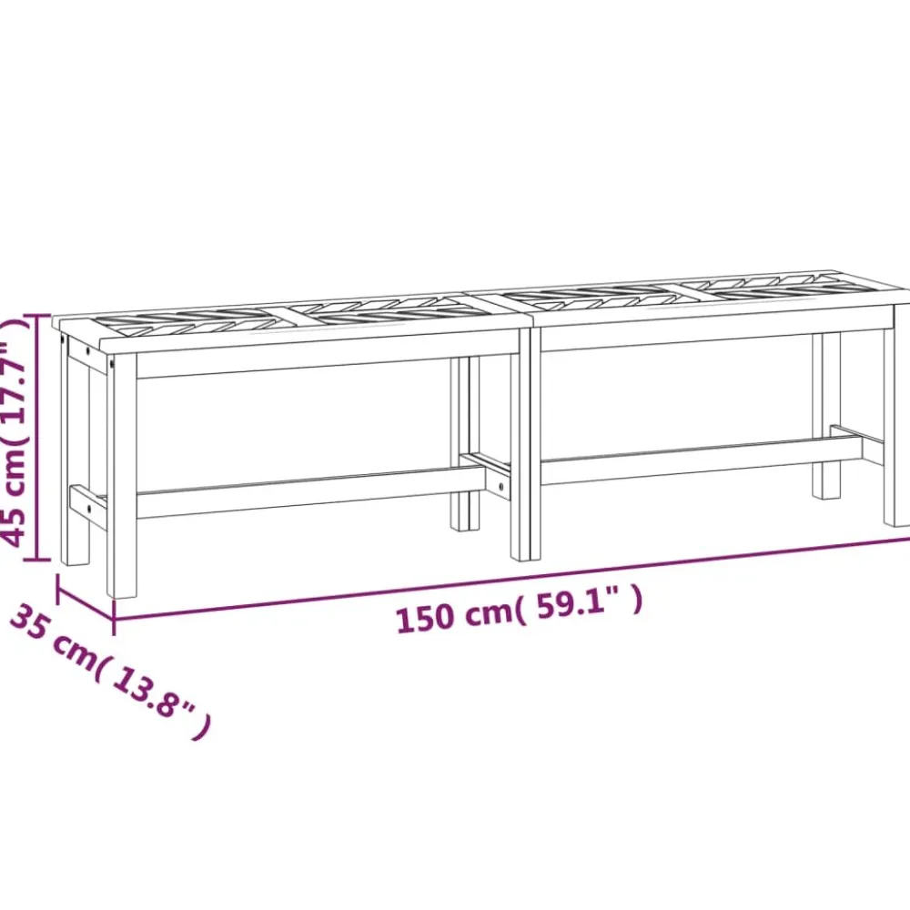 Best FinePRICE Puutarhapenkki 110 cm, akasiapuu