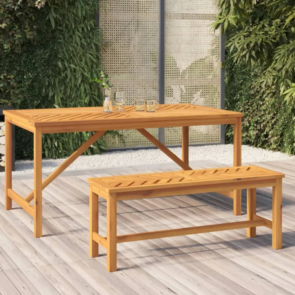 Best FinePRICE Puutarhapenkki 110 cm, akasiapuu