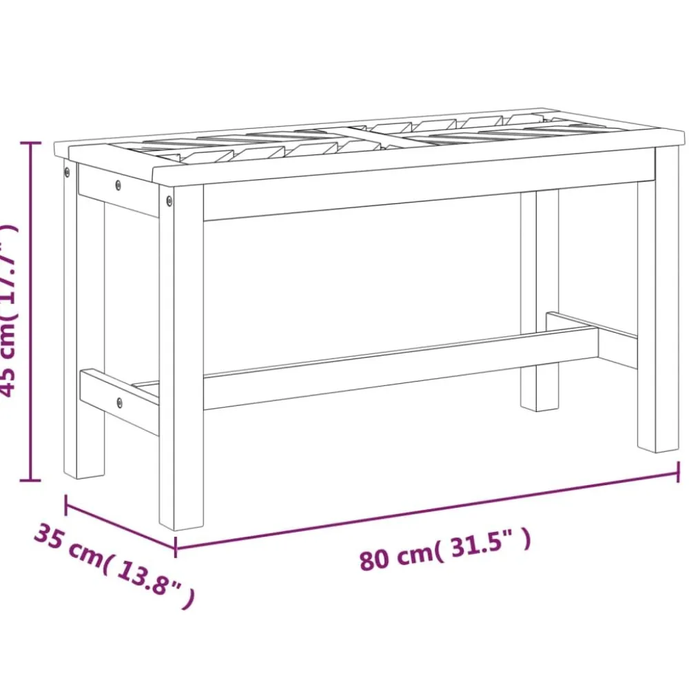 Best FinePRICE Puutarhapenkki 110 cm, akasiapuu