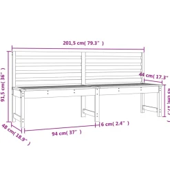 Discount FinePRICE Puutarhapenkki 109 cm, mänty