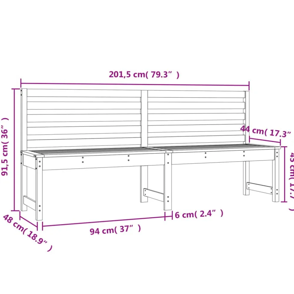 Discount FinePRICE Puutarhapenkki 109 cm, mänty