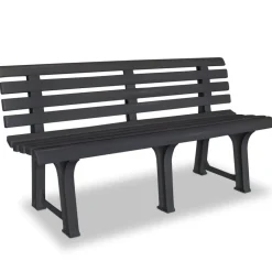 Outlet FinePRICE Puutarhapenkki 145.5 cm muovi antrasiitti