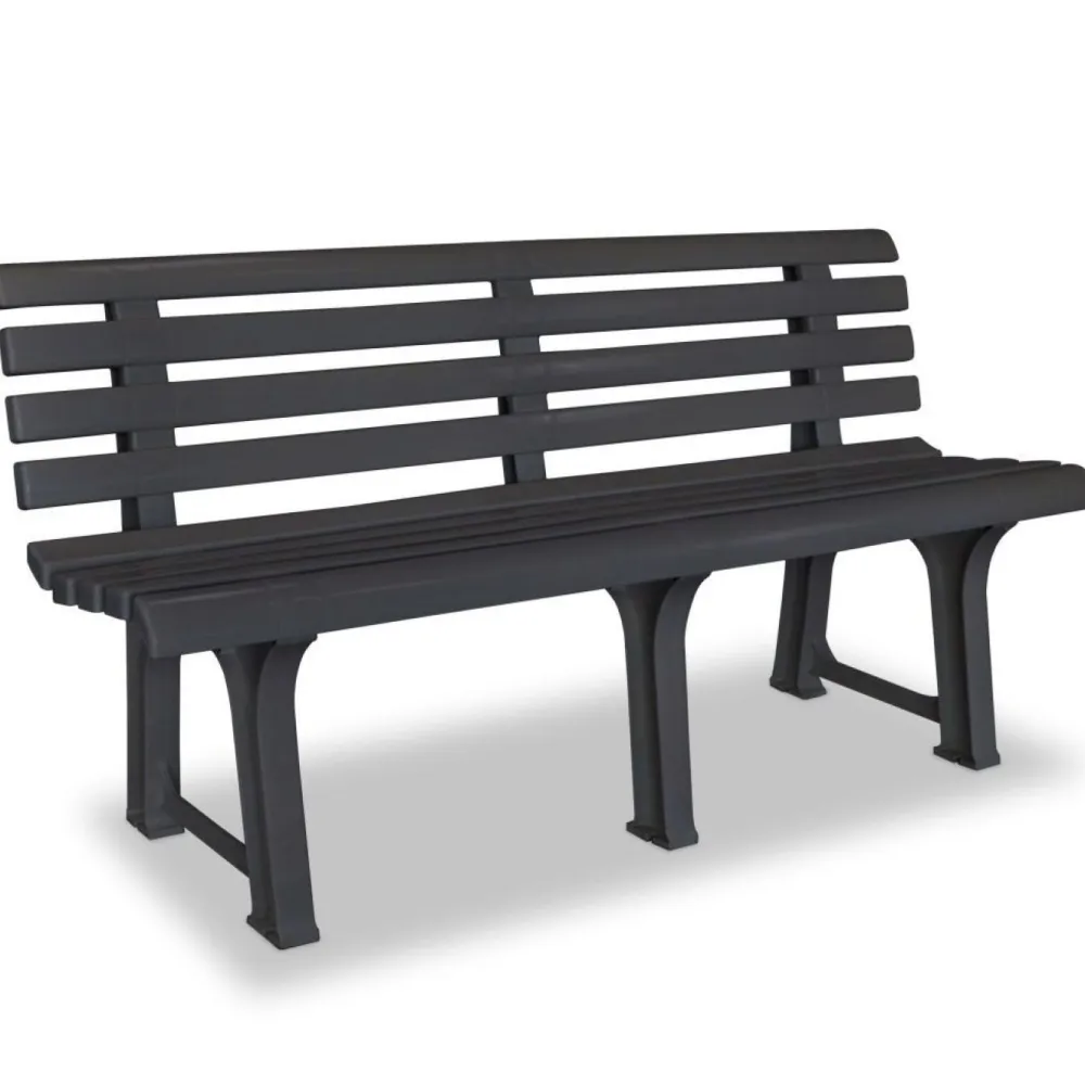 Outlet FinePRICE Puutarhapenkki 145.5 cm muovi antrasiitti