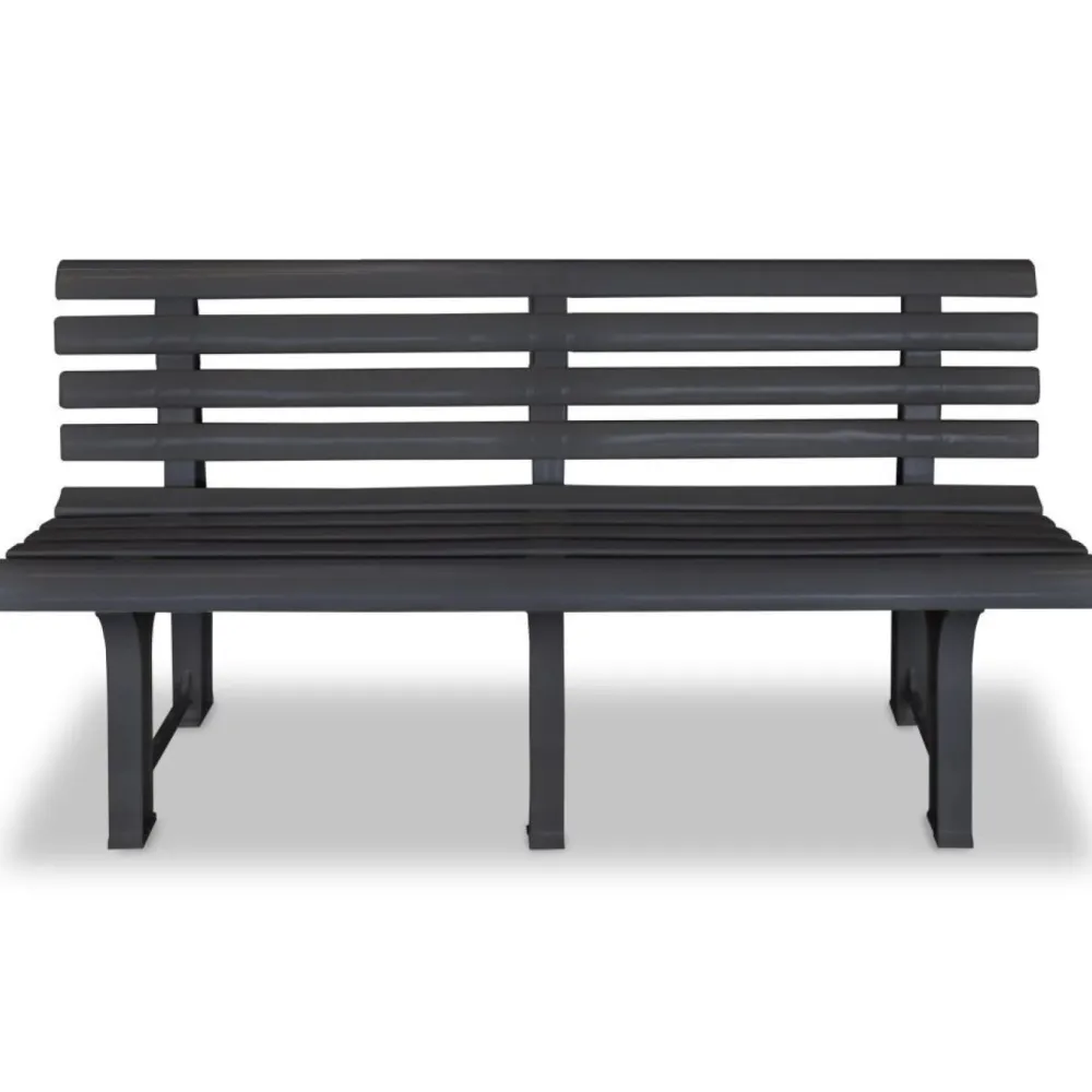 Outlet FinePRICE Puutarhapenkki 145.5 cm muovi antrasiitti