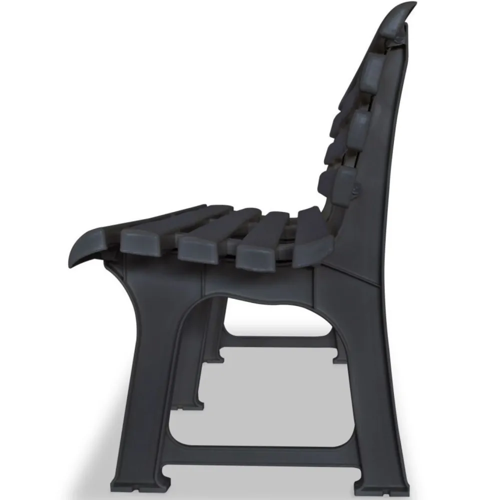 Outlet FinePRICE Puutarhapenkki 145.5 cm muovi antrasiitti