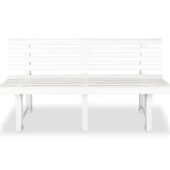 Hot FinePRICE Puutarhapenkki 145.5 cm muovi valkoinen