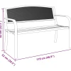 Sale FinePRICE Puutarhapenkki 119 cm musta teräs (02827)