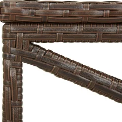 Sale FinePRICE Puutarhapenkki 120 cm polyrottinki ruskea